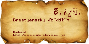 Brestyenszky Ádám névjegykártya